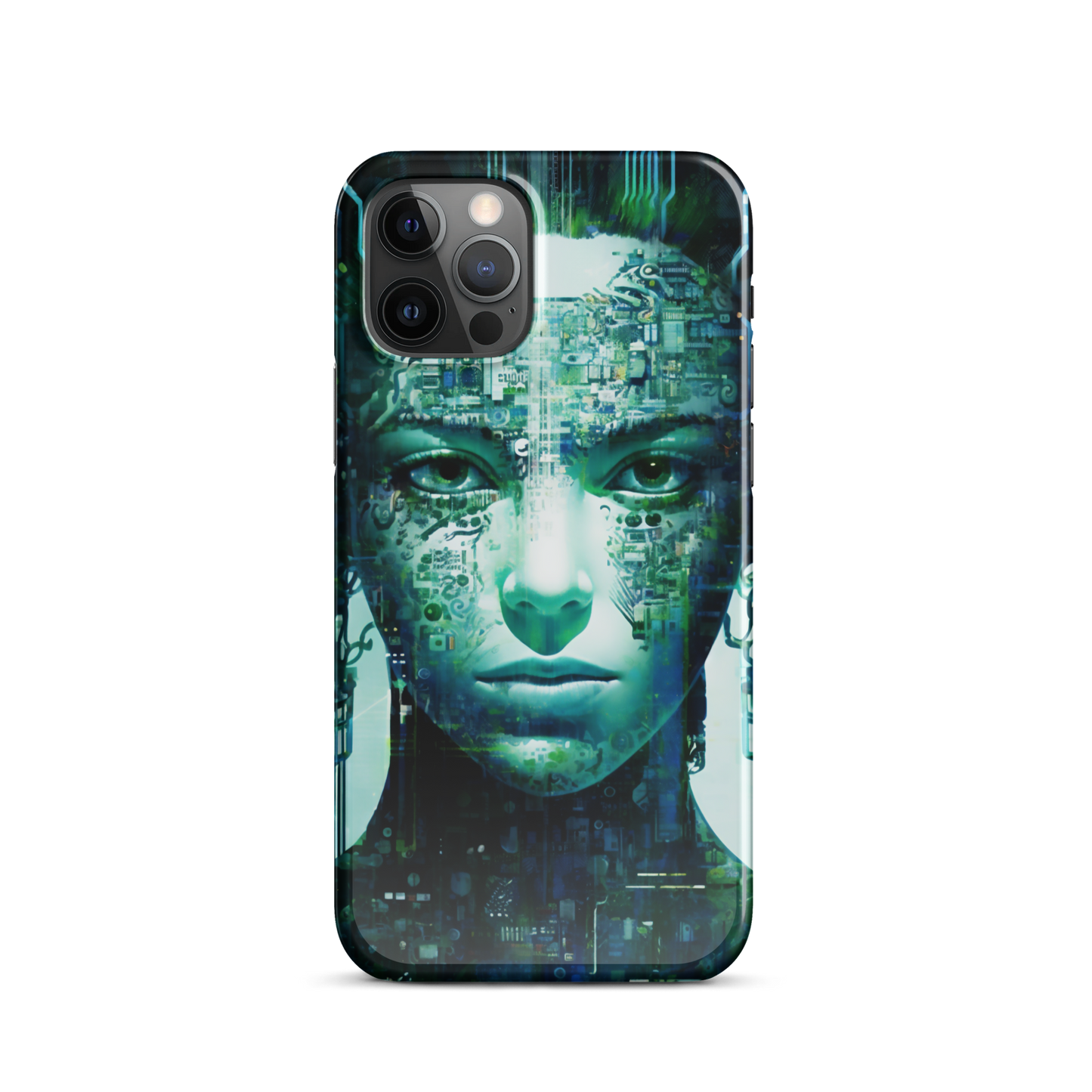 Green Enigma: Digital Fusion  |  Snap case for iPhone®