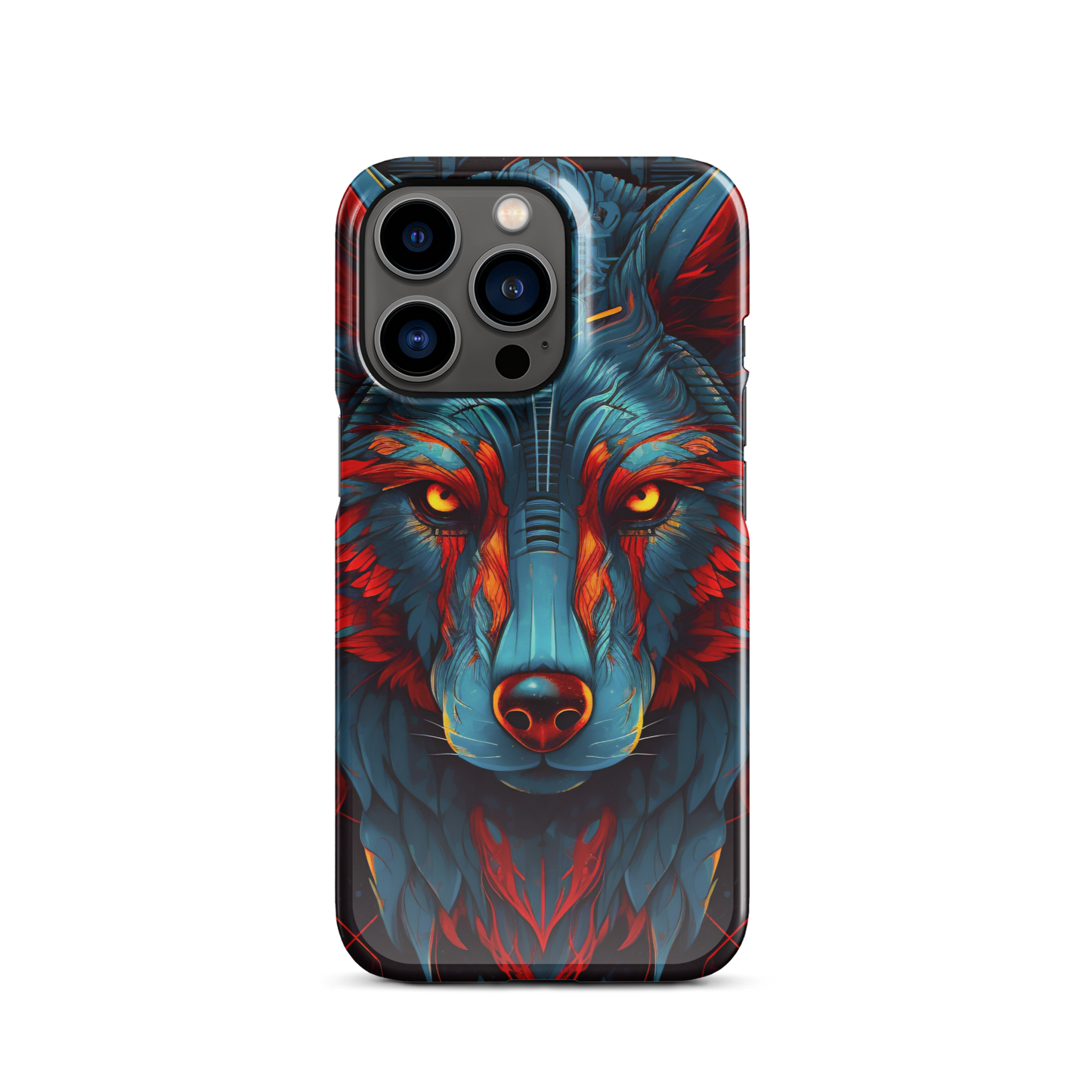Crimson Canine: Lustrous Lumina of the Night | Snap case for iPhone®